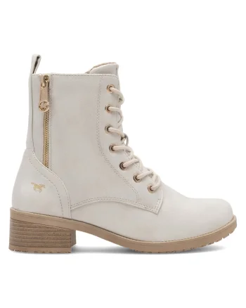 Ghete dama 1402-502,  Piele ecologica, Alb,