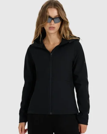 Jacheta softshell  pentru femei, rezistenta la vant, membrana 5000, negru, poliester