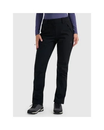 Pantaloni sport dama,  trekking, negru, poliester,