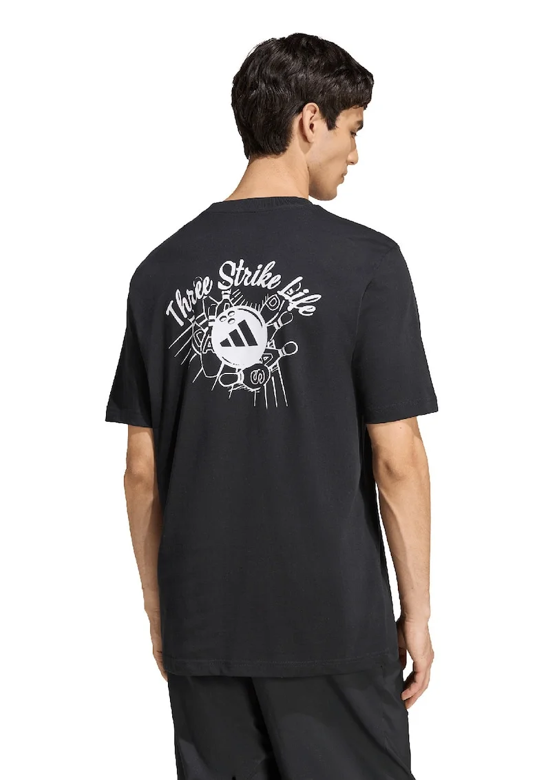 Tricou cu imprimeu logo, Negru