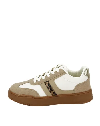Sneakers bej/alb cu talpa groasa 8921 M2 Bej, Bej