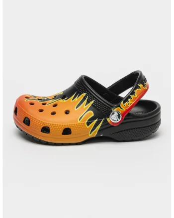 Saboti slingback cu model clasic si imprimeu, Rosu/Negru stins/Portocaliu stins
