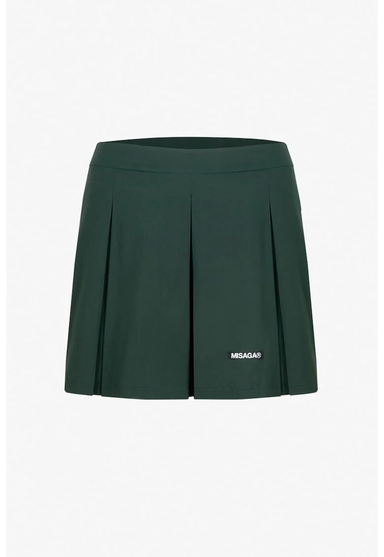 Fusta mini plisata Ivy, Verde padure