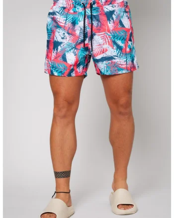 Pantaloni scurt de baie Leves Fuchsia/Blue 12827, Fucsia