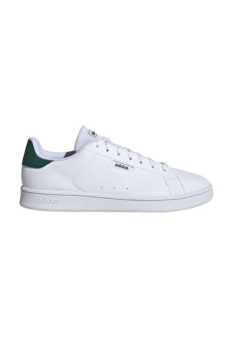 Pantofi sport Urban Court de piele ecologica, Verde inchis/Alb optic