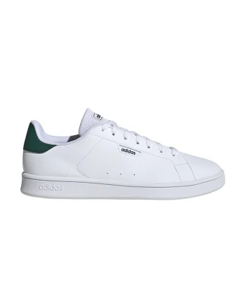 Pantofi sport Urban Court de piele ecologica, Verde inchis/Alb optic