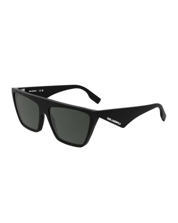 Ochelari de soare dreptunghiulari unisex cu lentile uni, Negru