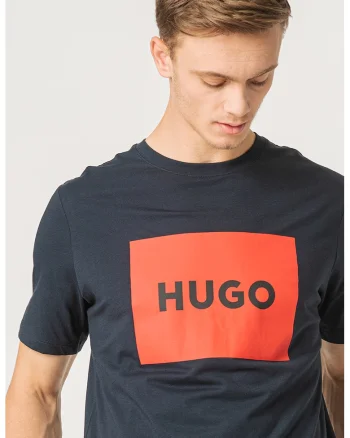 Tricou regular fit cu imprimeu logo Dulive, Rosu/Bleumarin