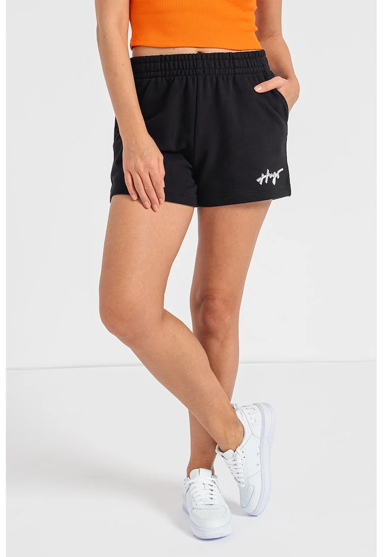 Pantaloni scurti sport de bumbac Nashari, Negru