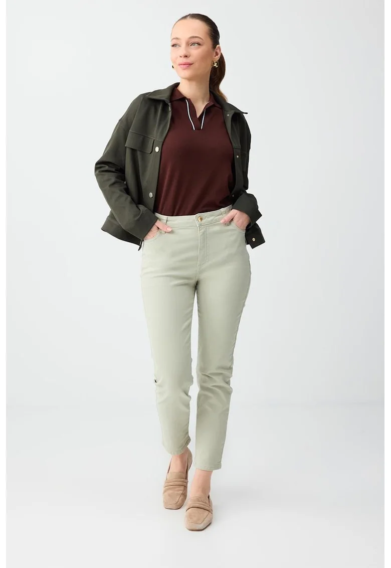 Blugi regular fit cu talie inalta