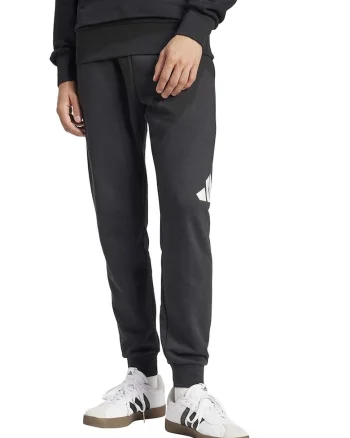 Pantaloni de trening cu talie ajustabila, Negru stins/Alb optic