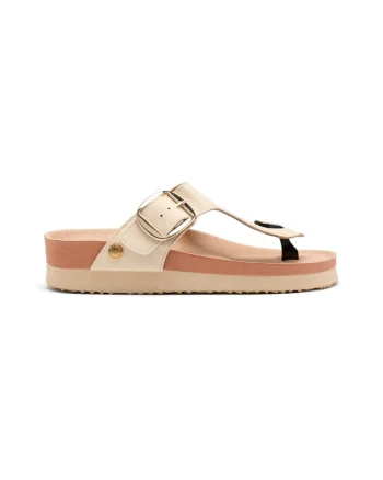Sandale cu talpa wedge Weare, Alb murdar