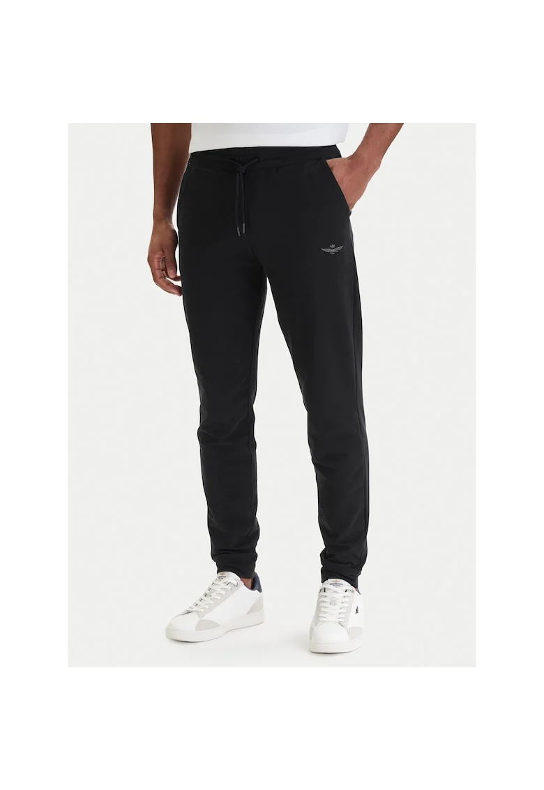 Pantaloni sport barbati,  bumbac, negru