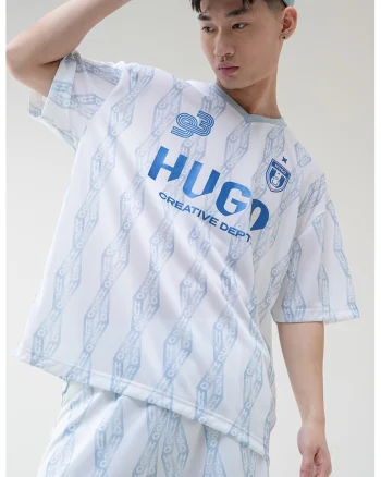 Tricou cu decolteu in V, Albastru pastel