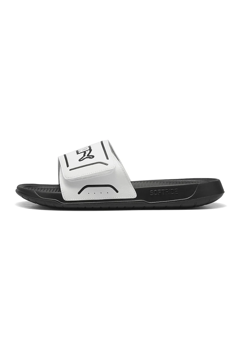 Papuci cu logo Royalcat Comfort 2, Alb/Negru