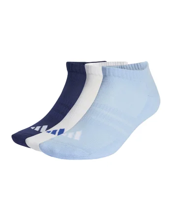 Set de 3 perechi de sosete unisex cu amortizare Essentials, Alb/Albastru ultramarin/Albastru deschis