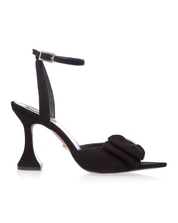 Sandale de piele Lotus, Negru