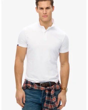 Tricou regular fit cu guler polo, Alb optic