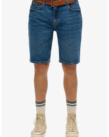 Blugi scurti cu model cu 5 buzunare, Albastru lavanda