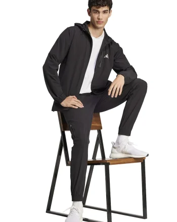 Pantaloni cu croiala conica si talie elastica, Negru