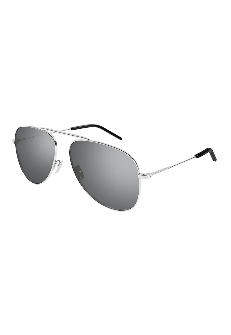 Ocheari de soare aviator unisex cu lentile oglinda, Argintiu