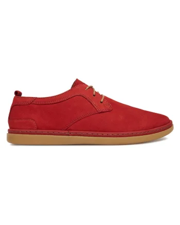 Pantofi barbati,  casual, piele naturala, rosu,