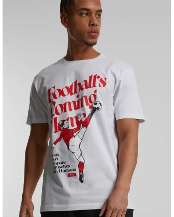 Tricou din bumbac cu imprimeu grafic, Alb/Rosu vermillion