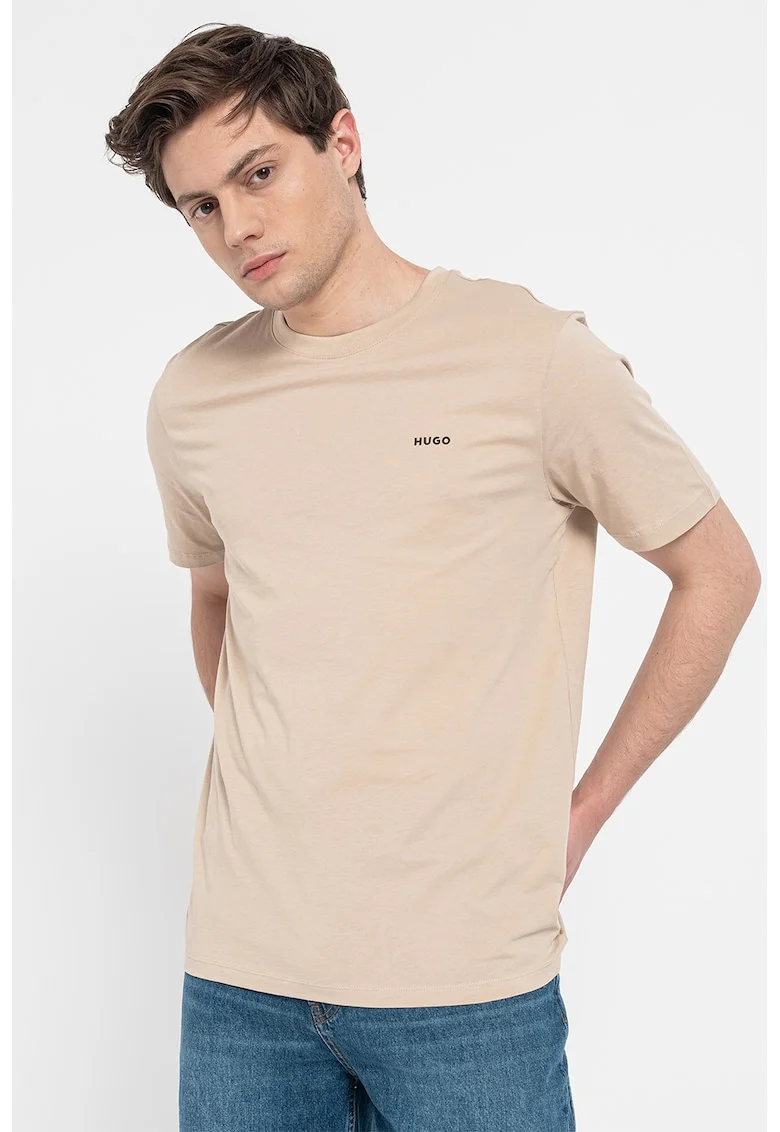 Tricou din bumbac Dero, Maro nisip