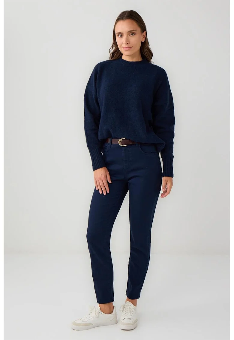 Blugi regular fit cu talie inalta