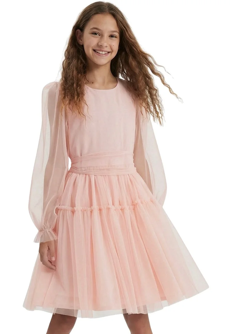 Rochie fete, ZOYA Fashion, Holly, Poliester, Elegant, Lunga, Roz 146, Roz