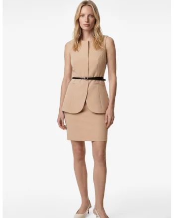 Rochie cu aspect 2in1, Maro deschis