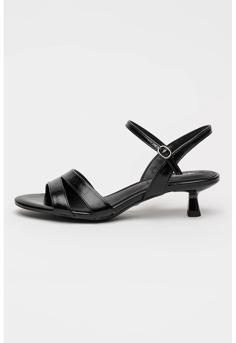 Sandale cu toc kitten, Negru