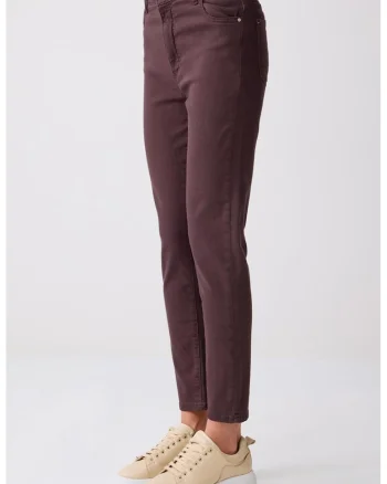 Blugi regular fit cu talie inalta