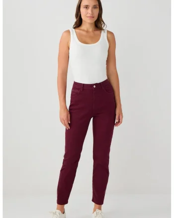 Blugi regular fit cu talie inalta