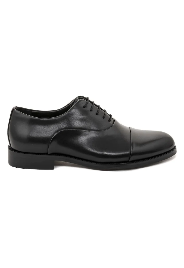 Pantofi  Caros, piele maro cognac, Negru