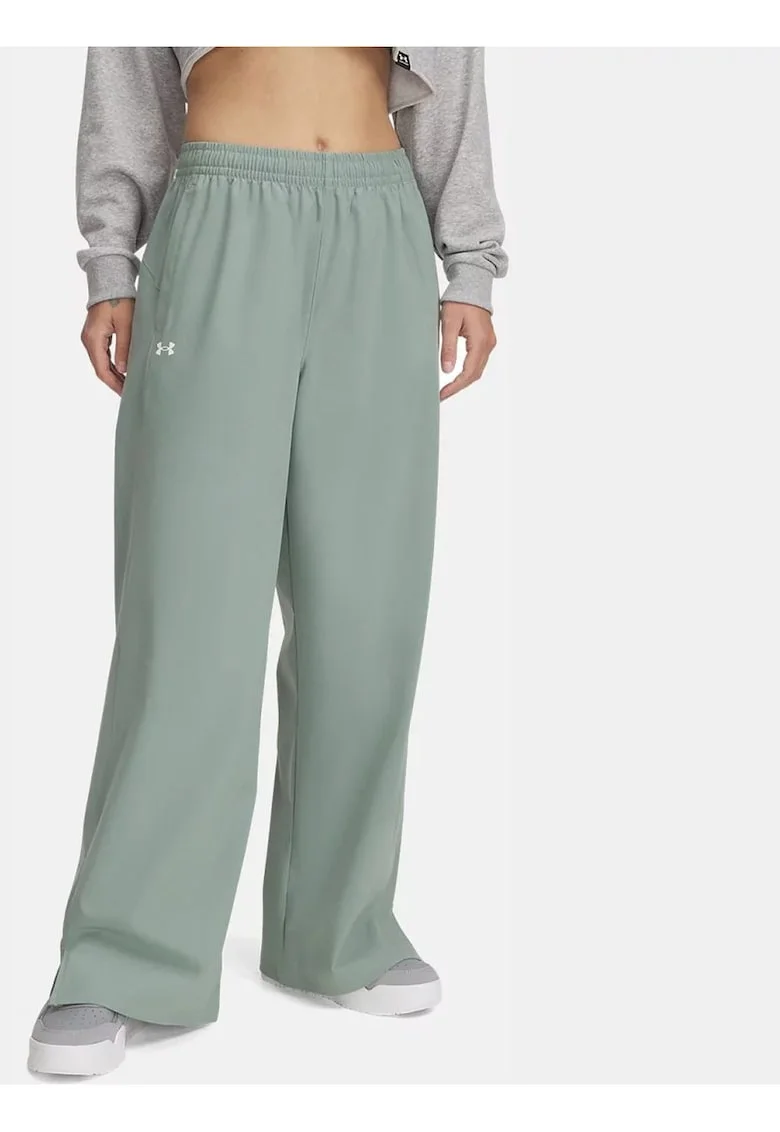 Pantaloni de trening dama  Rival Wide, verde, croiala lejera, Verde salvie