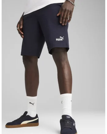 Pantaloni scurti din bumbac cu logo Essential No.1, Bleumarin