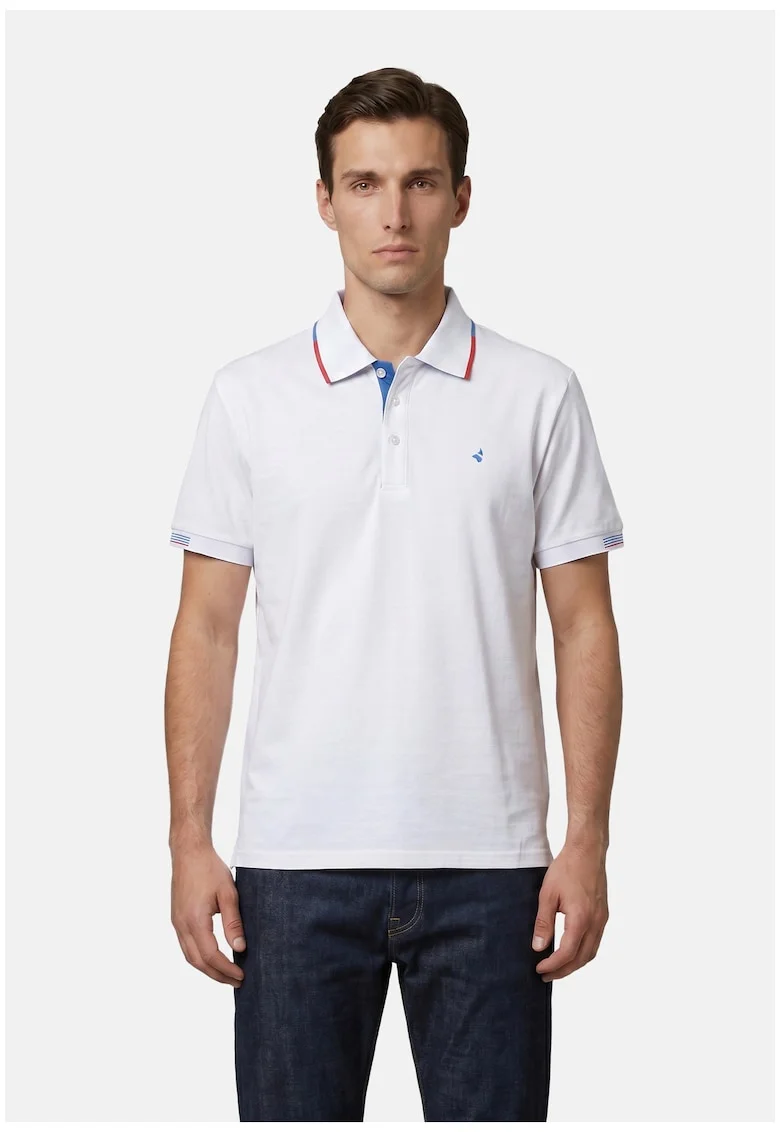 Tricou polo cu croiala regular-fit, Alb