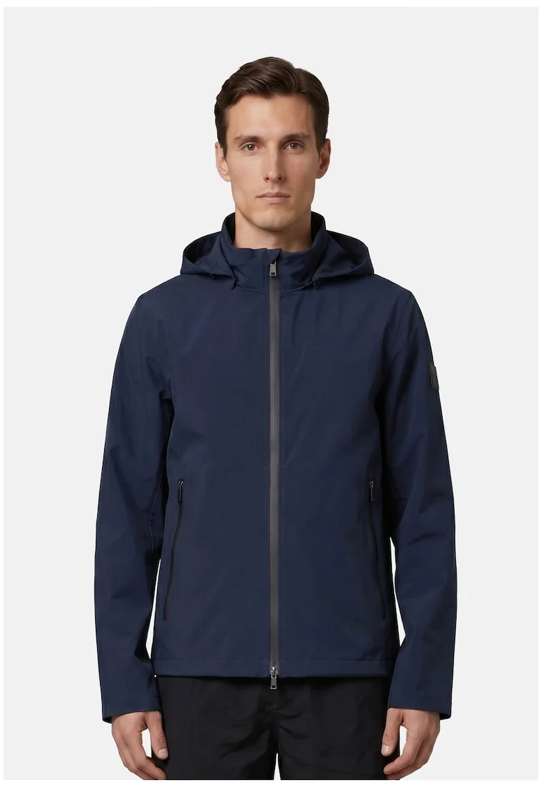 Jacheta Softshell cu buzunare cu fermoar, Albastru oceanic