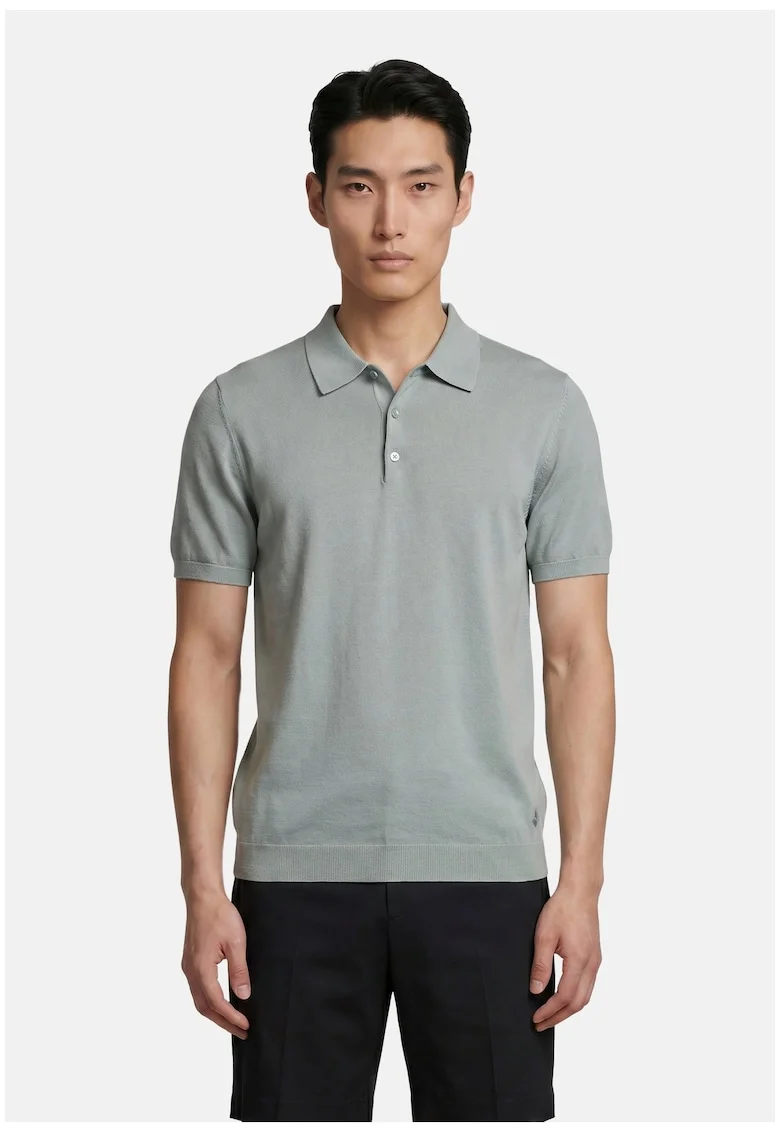 Tricou polo cu model uni, Gri cenusiu