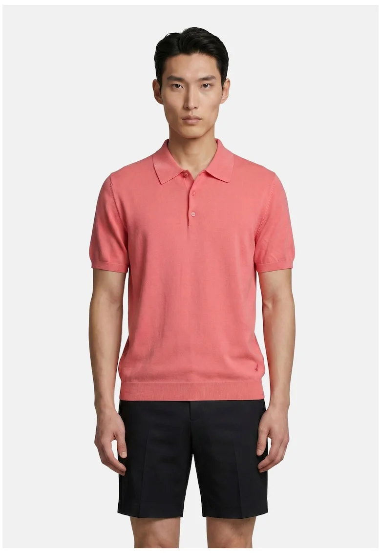 Tricou polo cu model uni, Roz antichizat