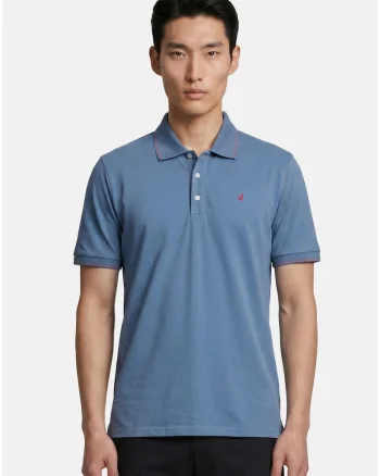 Tricou polo cu croiala slim-fit, Albastru deschis