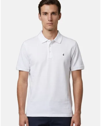 Tricou polo cu croiala slim-fit, Alb