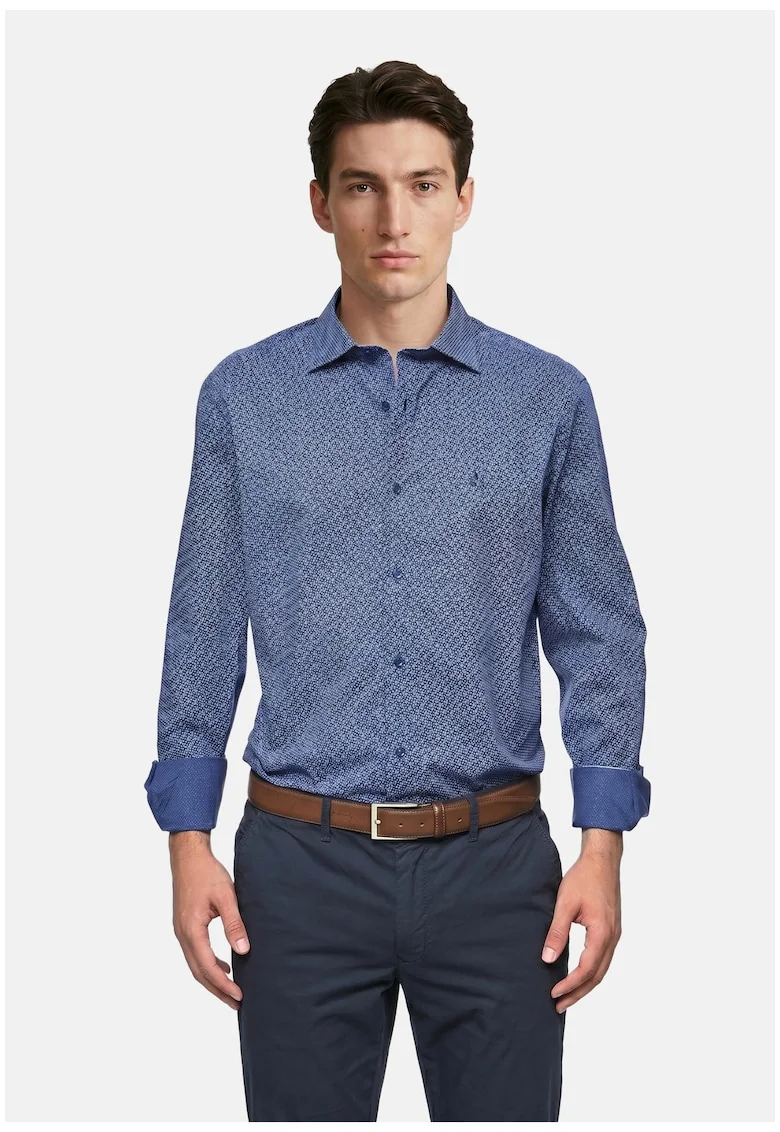 Camasa regular-fit cu guler clasic, Albastru oceanic