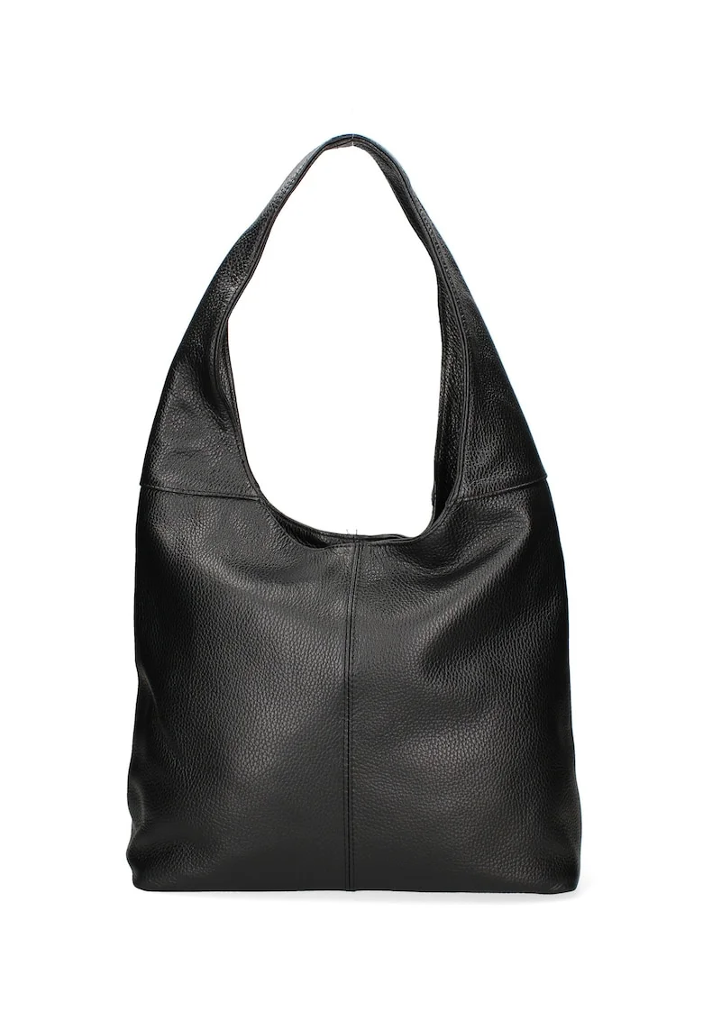 Geanta hobo de piele Aria, Negru