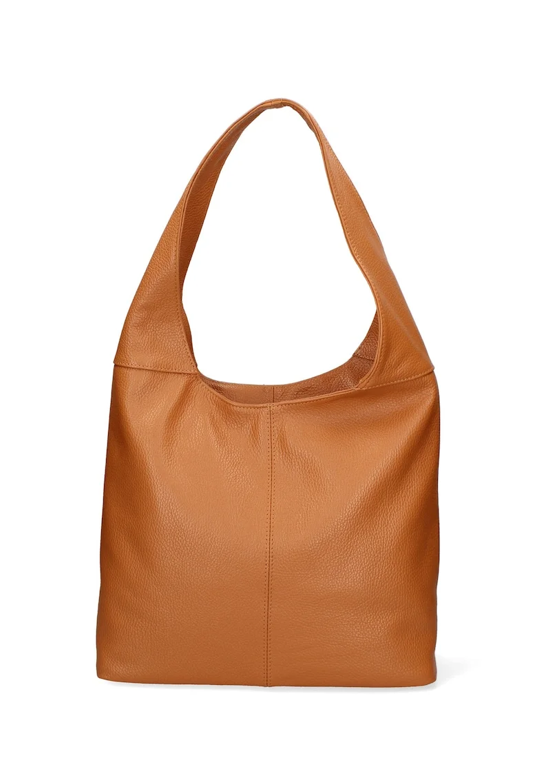 Geanta hobo de piele Aria, Caramel