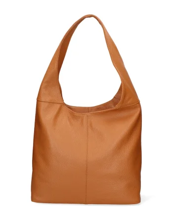 Geanta hobo de piele Aria, Caramel