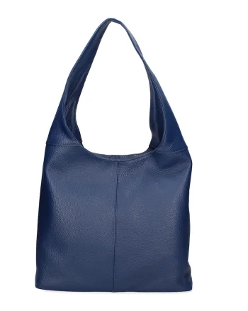Geanta hobo de piele Aria, Bleumarin