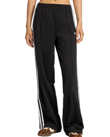Pantaloni de trening lejeri cu slituri laterale Firebird, Alb/Negru