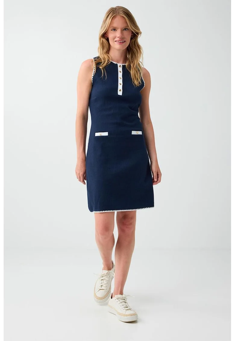 Rochie mini evazata, Albastru ultramarin
